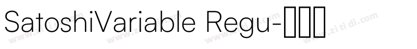 SatoshiVariable Regu字体转换